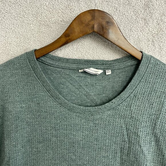 NEW English Laundry Men's XXL Green Long-Sleeve Crew Neck Waffle Knit Sweatshirt - Picture 6 of 11
